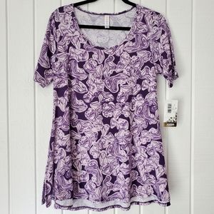 Disney Snow White Belle Princess Lularoe Perfect T Tee XS Purple New NWT